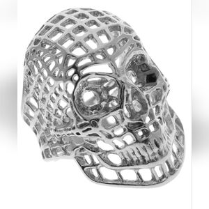 Mesh Skull Large Stainless Steel Men's ring size 10,11,12 or 13
